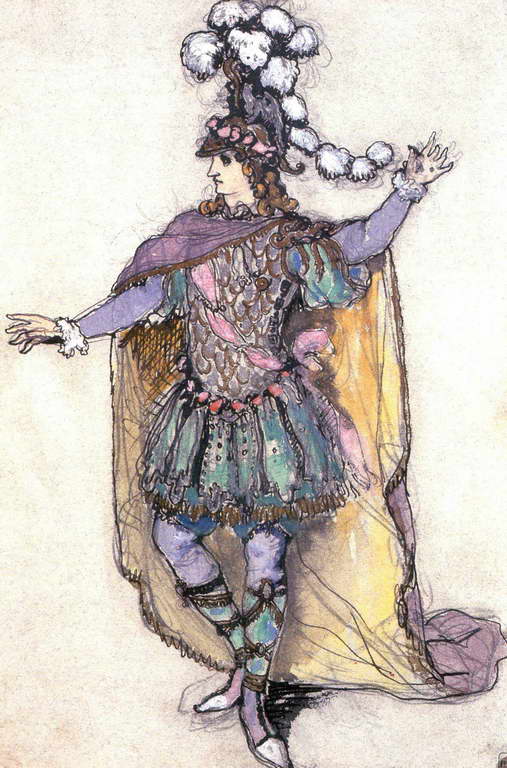 Сочинение по картине: Бенуа - "Виконт Ренэ де Божанси в образе Ринальдо"